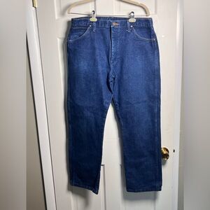 Wrangler 13MWZ Cowboy Cut Original Fit Jeans Dark Indigo 36x30 Made Mexico